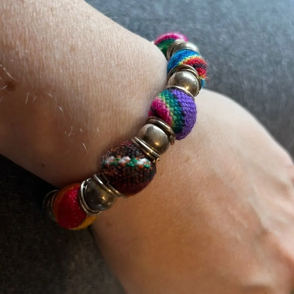 Bundle Sale 3 for $15 | Thread Weave Beaded Stretch Bracelet | Statement - Picture 3 of 7